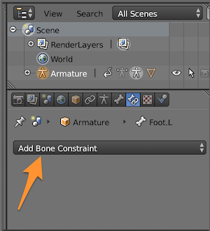 Add bone constraints button